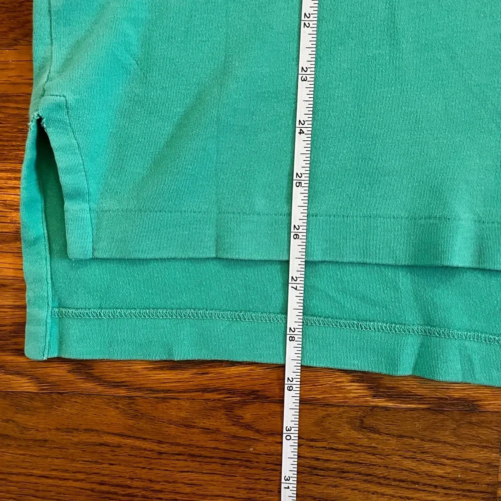Vintage Polo by Ralph Lauren Shirt Teal Short Sleeve Blue Pony Mens Large Preppy
